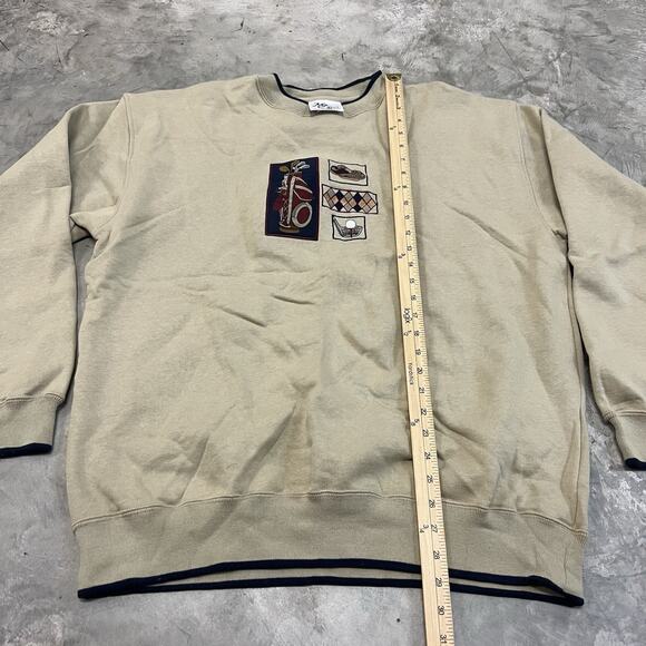 McC Sport Vintage Golf Crewneck Embroidered Sweater Beige Size XL Grandpa - Picture 2 of 6